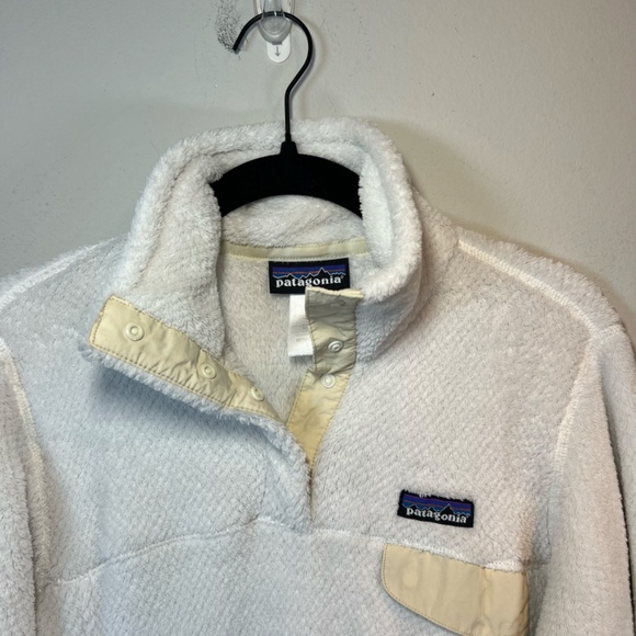 Patagonia Womens Retool Snap T Pullover Sweater Jacket Off White Pocket Sz Small - Picture 2 of 13